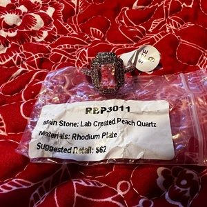 Bomb Party Peach Quartz Ring